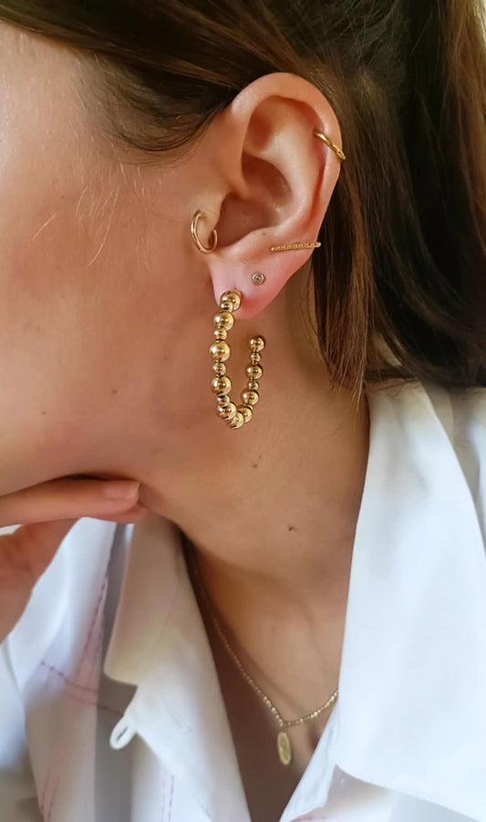 Boucles d'oreilles en acier inoxydable - Persée