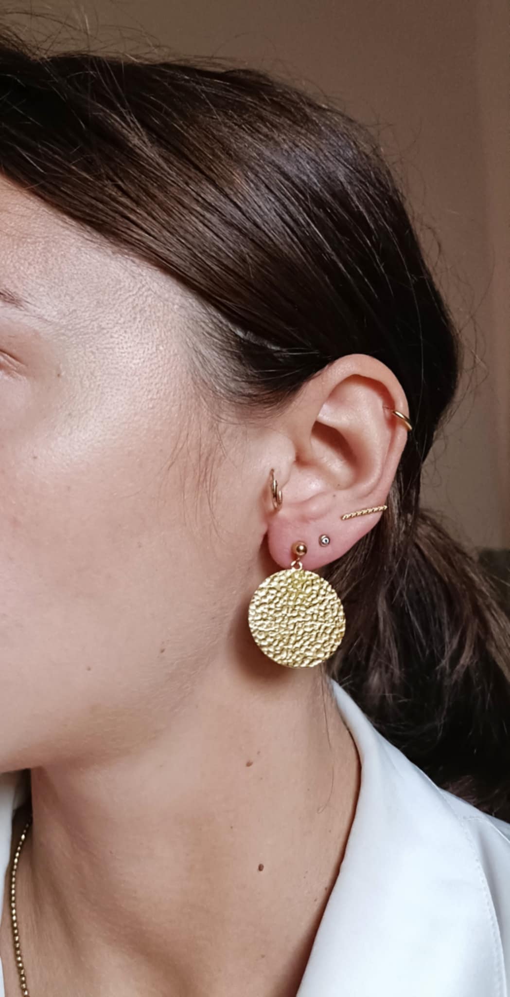 Boucles d'oreilles en acier inoxydable - Perlita