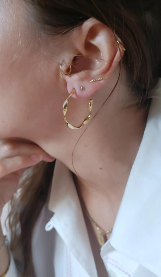 Boucles d'oreilles en acier inoxydable - Neila