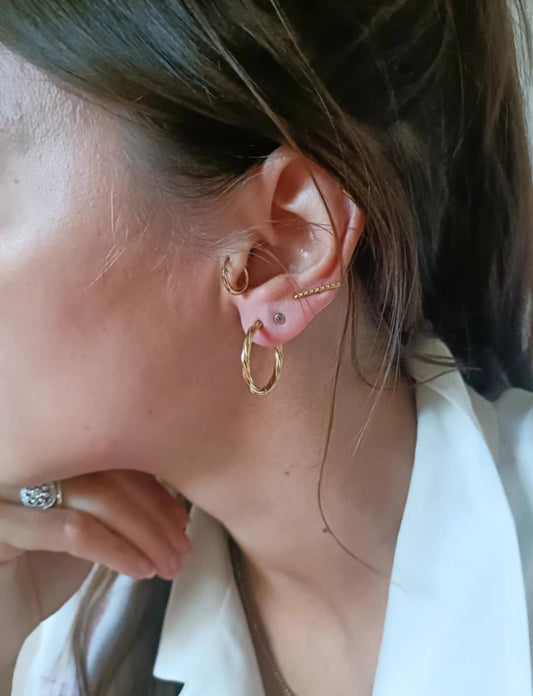 Boucles d'oreille en acier inoxydable - Modèle Bella