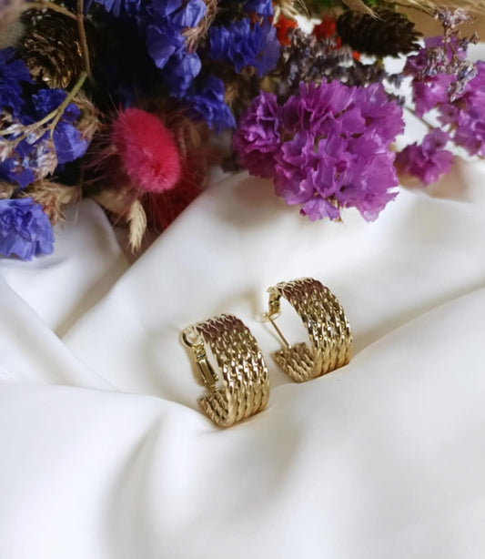 Boucles d'oreilles en acier inoxydable - Créoles Lisette