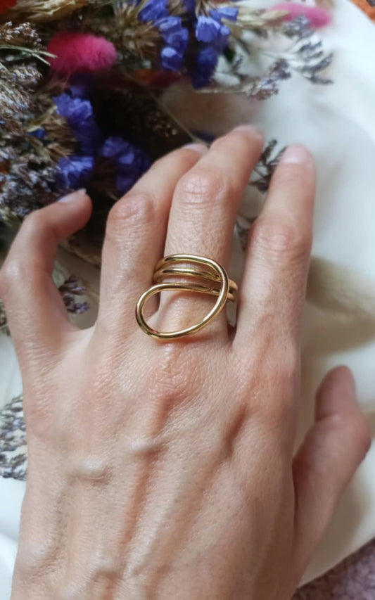 Bague en acier inoxydable - Nésia