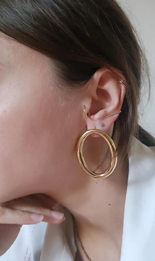 Boucles d'oreilles en acier inoxydable - Pétula