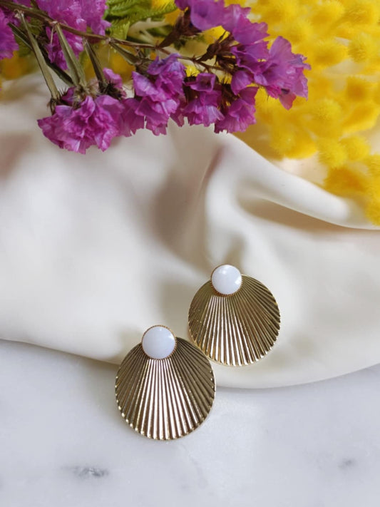 Boucles d'oreilles en laiton doré à l'or fin - Lisboa