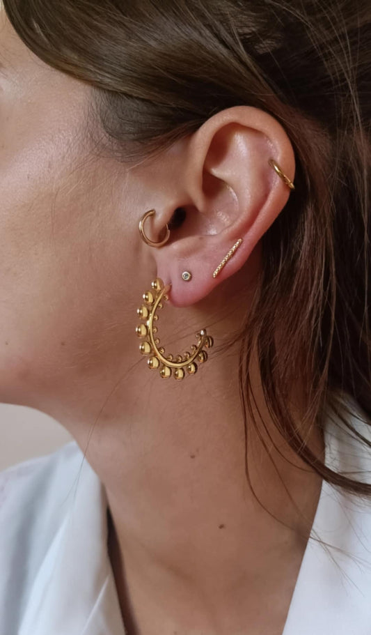 Boucles d'oreilles en acier inoxydable - Ose