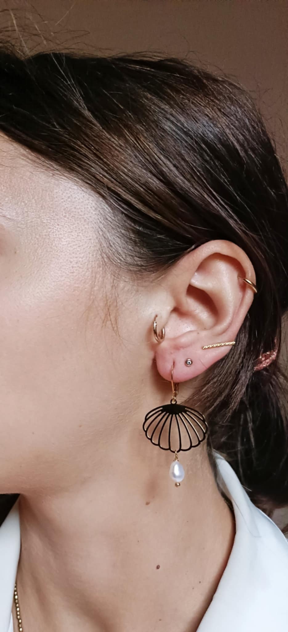 Boucles d'oreilles en acier inoxydable - Selin