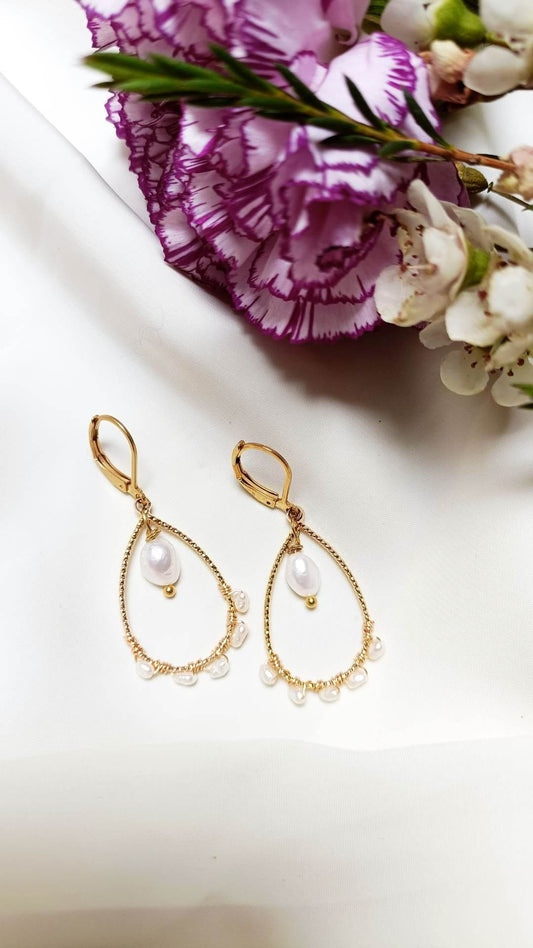 Boucles d'oreilles en acier inoxydable - Modèle Aimée