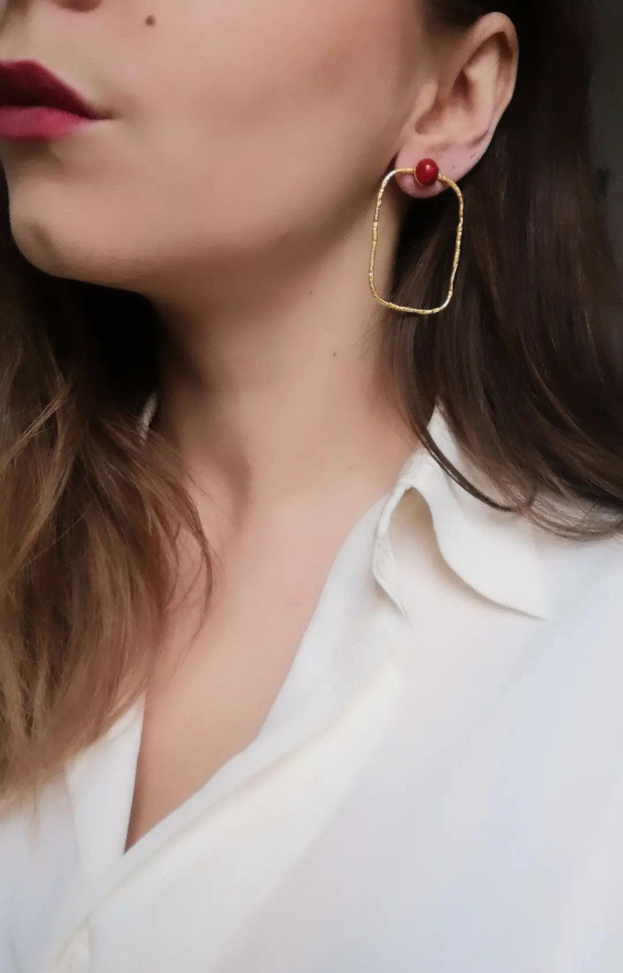 Boucles d'oreilles acier inoxydable Elie