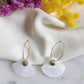 Boucles en acier inoxydable et nacre - Shelly - Interchangeables