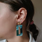 Boucles d'oreilles en acier inoxydable et résine - Colette