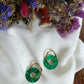Boucles d'oreilles en acier inoxydable et résine - Ninette