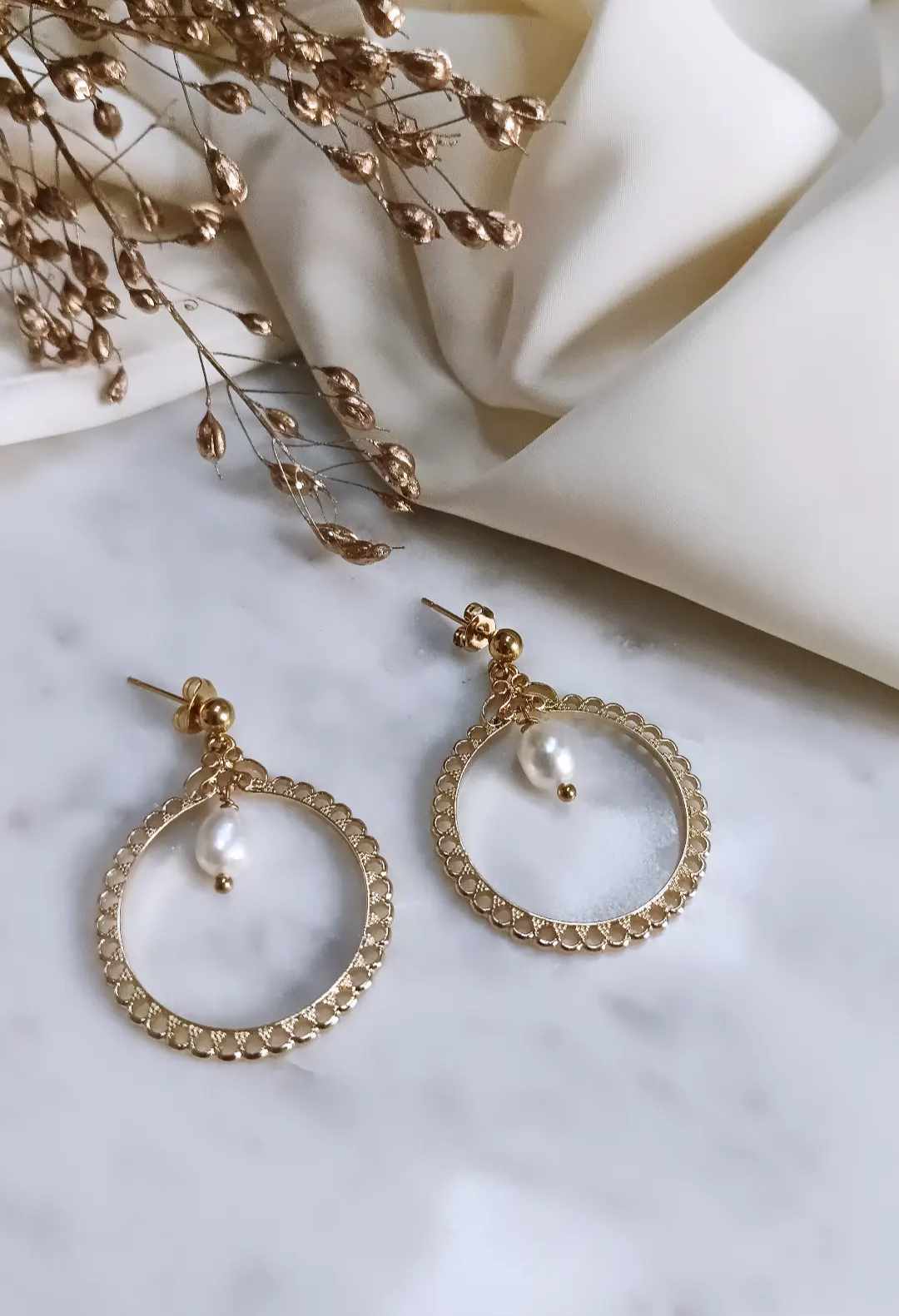 Boucles d'oreilles en acier inoxydable - Laure