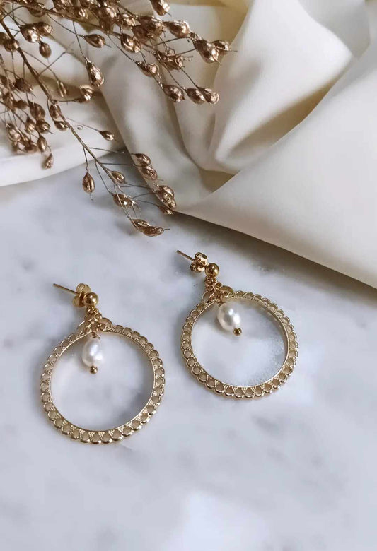 Boucles d'oreilles en acier inoxydable - Laure