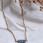 Collier en acier inoxydable et lapis lazuli - Irène