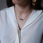 Collier en acier inoxydable et lapis lazuli - Irène