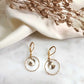 Boucles d'oreille en laiton doré à l'or fin - Elsa