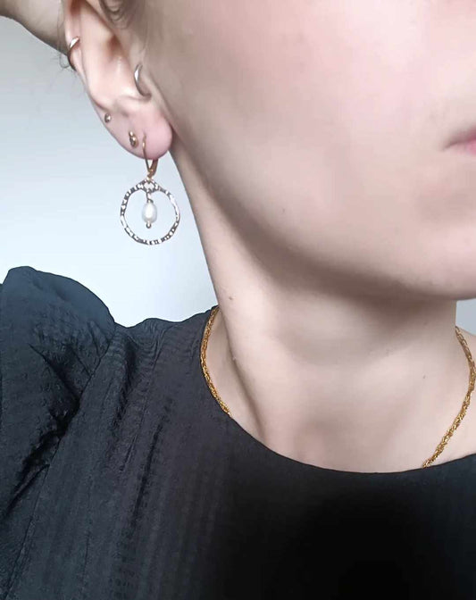 Boucles d'oreilles en acier inoxydable - Lanaé