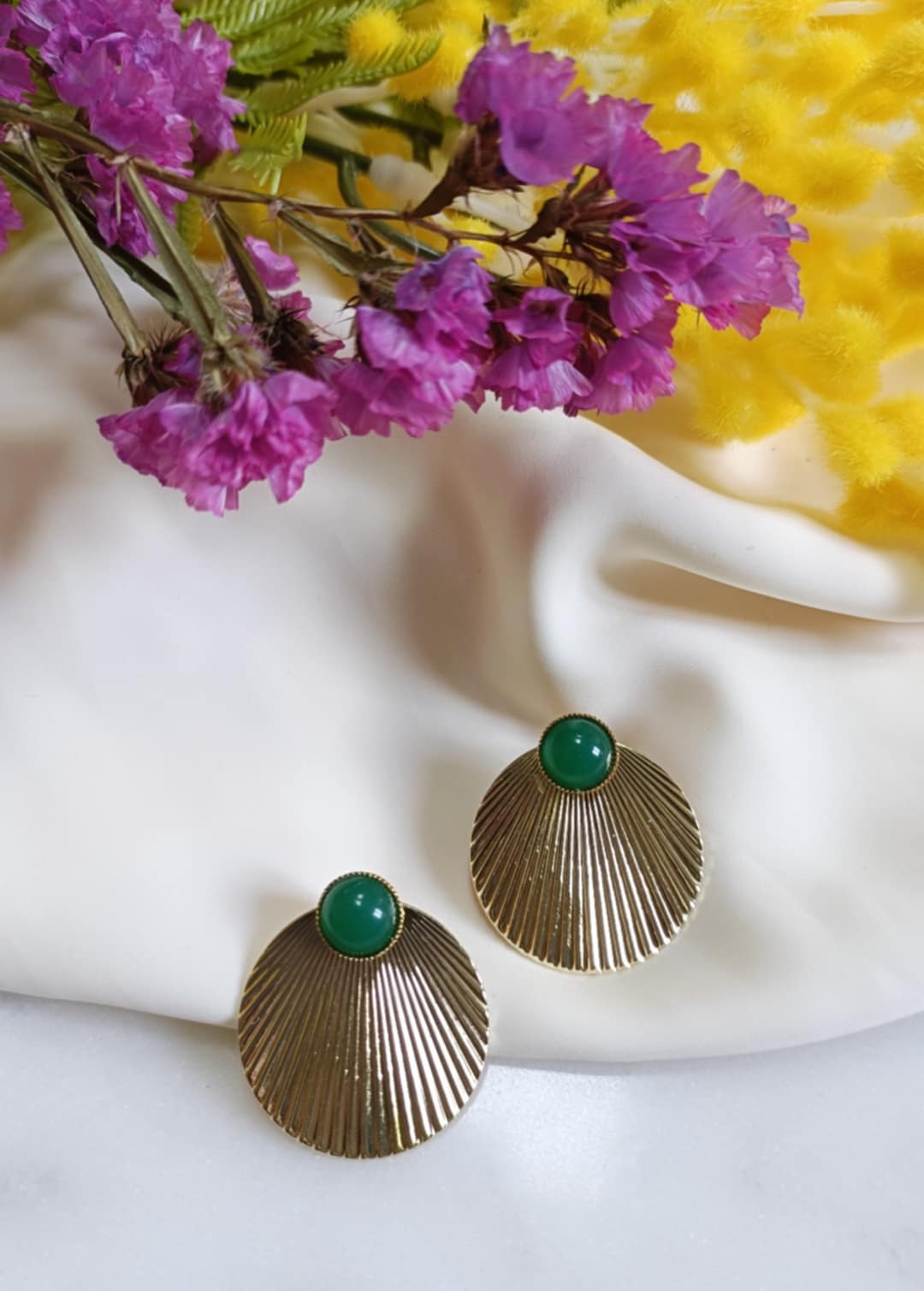 Boucles d'oreilles en laiton doré à l'or fin - Lisboa
