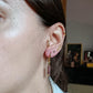 Boucles d'oreilles en acier inoxydable - Sacha pierre semi précieuse sugilite