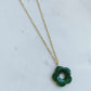 Collier en acier inoxydable et fleur en résine- Janis