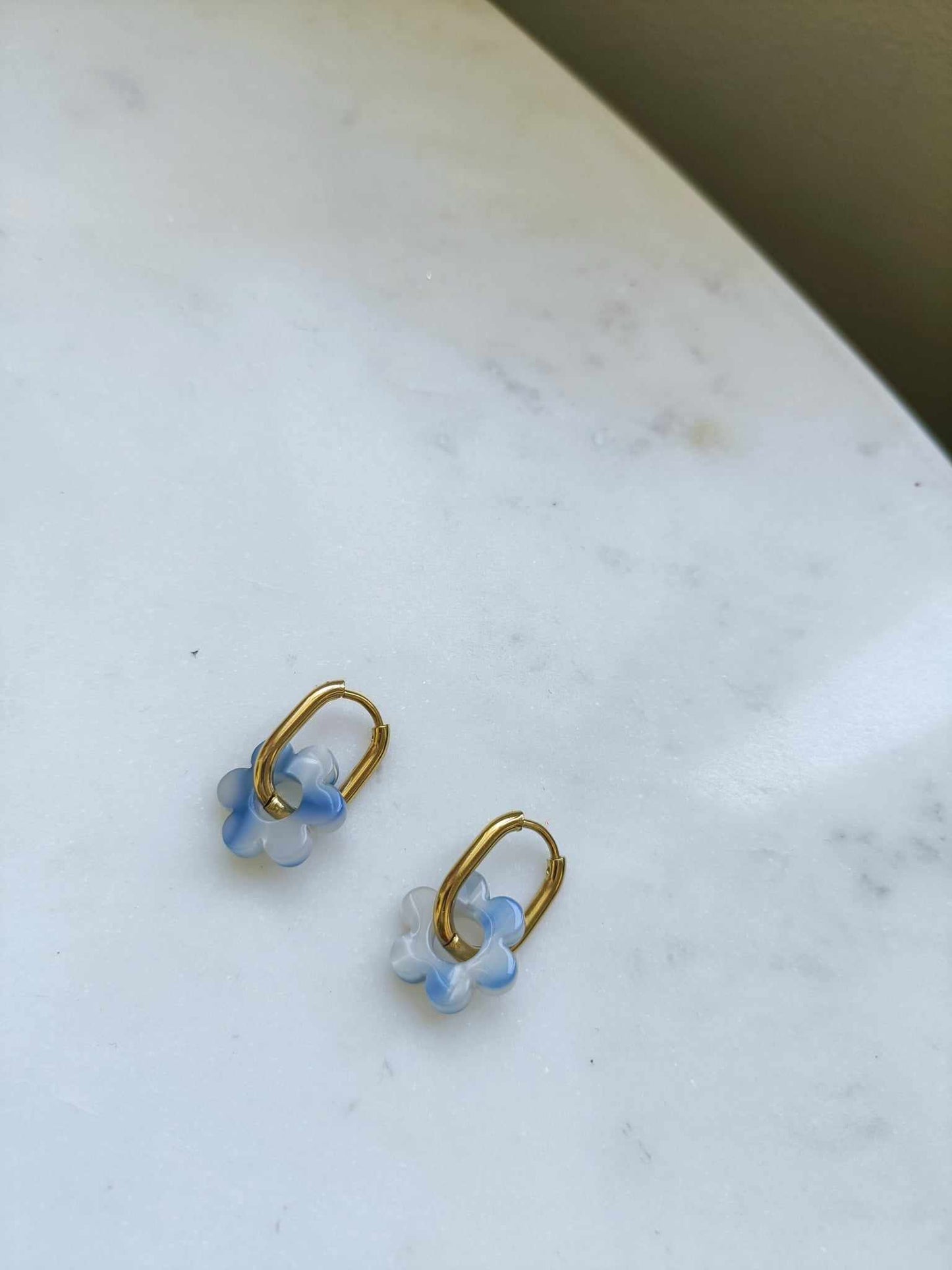 Boucles d'oreilles en acier inoxydable et résine - Janis