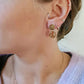 Boucle d'oreilles en acier inoxydable martelées - Noé