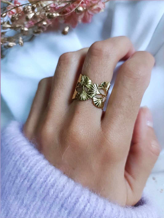 Bague en acier inoxydable - Ginko