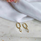 Boucles d'oreilles en acier inoxydable et pierre de lune - Bridget