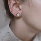 Boucles d'oreille acier inoxydable et pierre de nacre - Doria