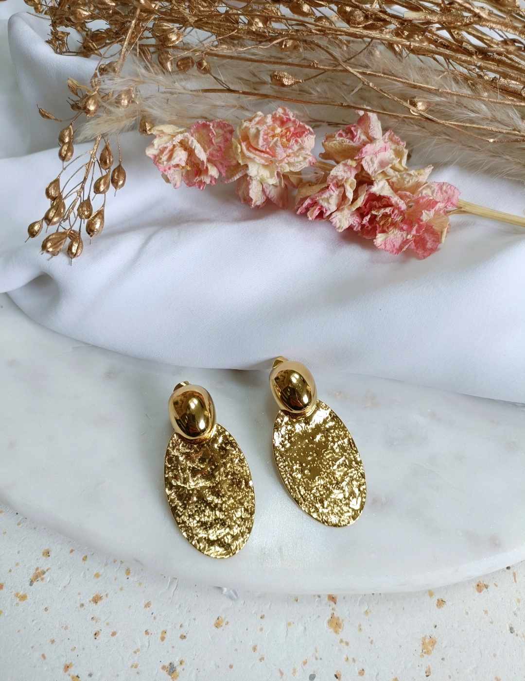 Boucles d'oreilles en acier inoxydable - Agnès