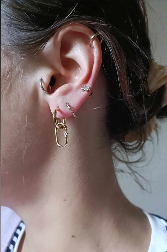 Boucles d'oreilles en acier inoxydable - Connie