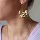 Boucles d'oreilles en acier inoxydable - Fleur
