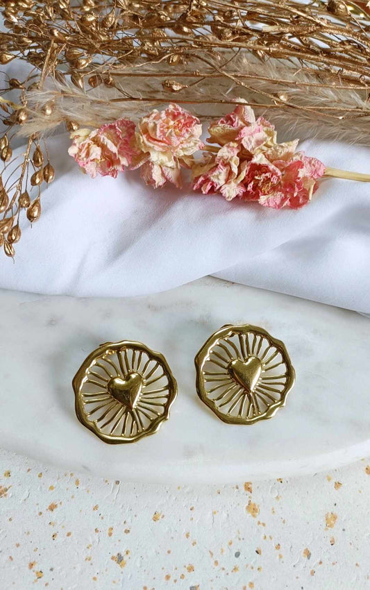 Boucles d'oreilles en acier inoxydable - Blondie