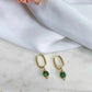 Boucles d'oreilles en acier inoxydable et rubis zoisiste - Bridget