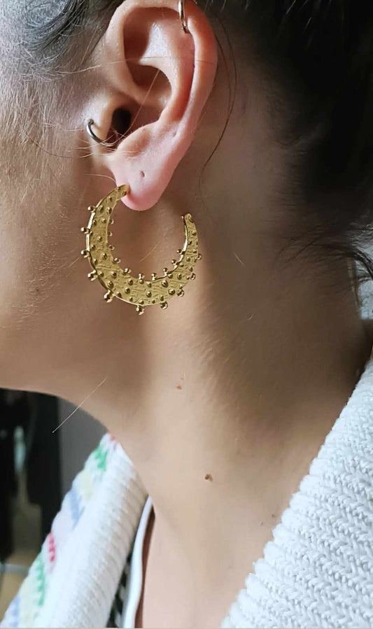 Boucles d'oreilles en acier inoxydable - Blue moon