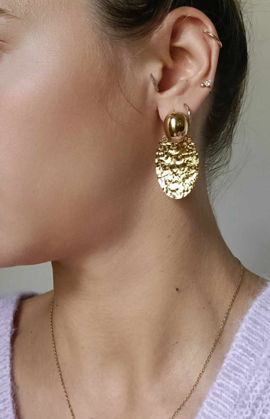 Boucles d'oreilles en acier inoxydable - Agnès