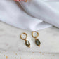 Boucles d'oreilles en acier inoxydable et labradorite - Sidonie
