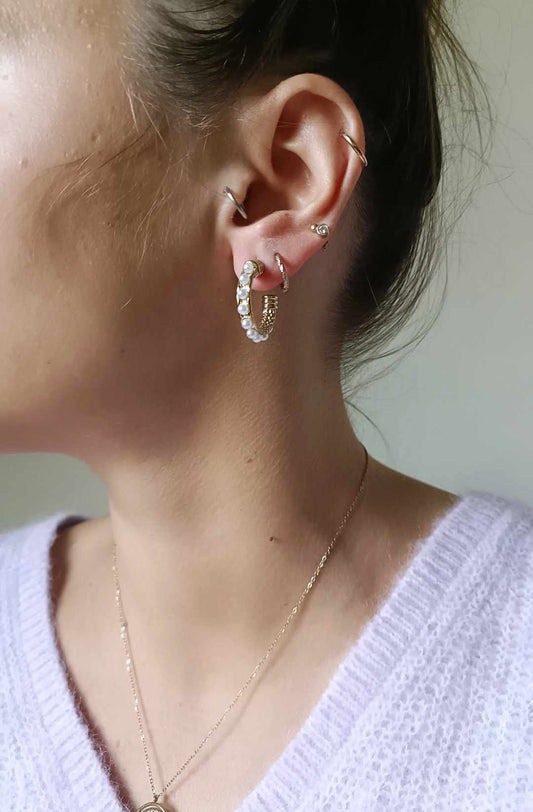 Boucles d'oreilles en acier inoxydable - Lolette