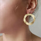 Boucles d'oreilles en acier inoxydable et laiton doré à l'or fin -  Léita