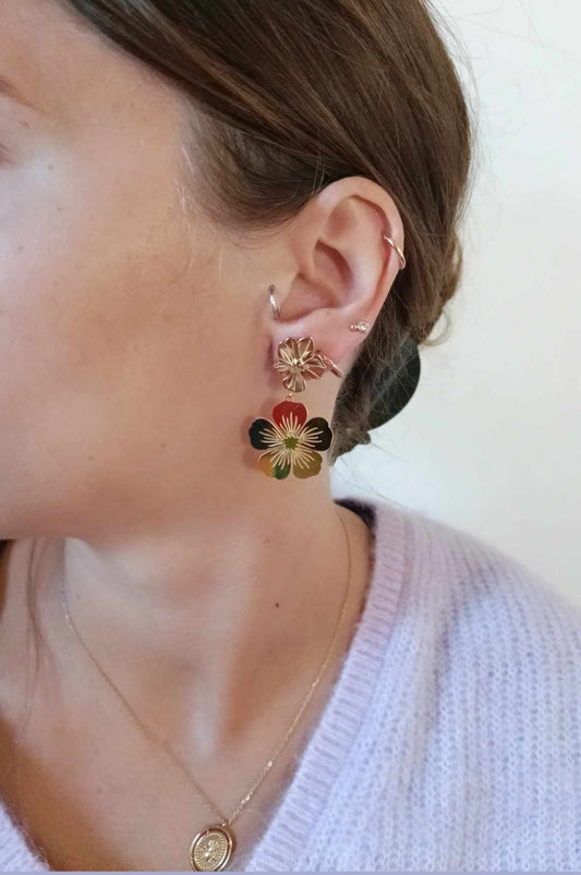 Boucles d'oreilles en acier inoxydable - Rosie