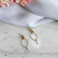 Boucles d'oreilles en acier inoxydable et perle de verre - Louisa