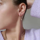 Boucles d'oreilles en acier inoxydable et perle de verre - Louisa
