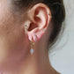 Boucles d'oreilles en acier inoxydable et pierre de lune - Bridget
