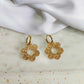 Boucles d'oreilles en acier inoxydable et résine glitter -  Glitter gold