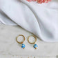 Boucles d'oreilles en acier inoxydable - Amandine bleu