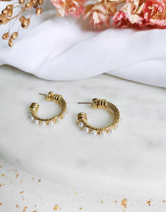 Boucles d'oreilles en acier inoxydable - Lolette