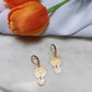 Boucles d'oreilles en acier inoxydable - Olive