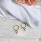 Boucles d'oreilles en acier inoxydable - Amandine rose