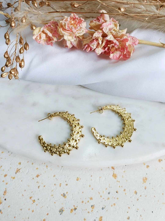 Boucles d'oreilles en acier inoxydable - Blue moon