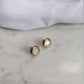 Boucles d'oreille acier inoxydable et pierre de nacre - Doria